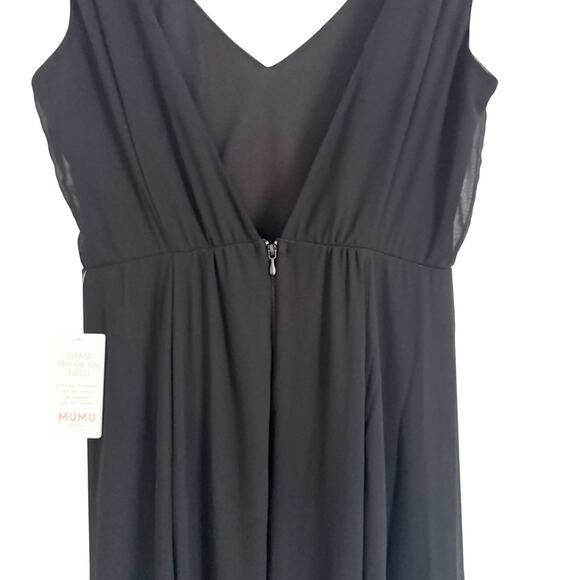 SHOW ME YOUR MUMU Jenn Chiffon Maxi Dress Black Medium M - Picture 8 of 11